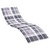 Coussin de chaise longue motif à carreaux gris 200x50x3 cm 556121556121