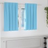 Rideaux occultants avec anneaux 2 pcs Bleu clair 140 x 140 cm 556124556124