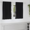 Rideaux occultants avec anneaux 2 pcs Noir 140 x 140 cm 556127556127