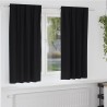 Rideaux occultants avec anneaux 2 pcs Noir 175 x 140 cm 556129556129