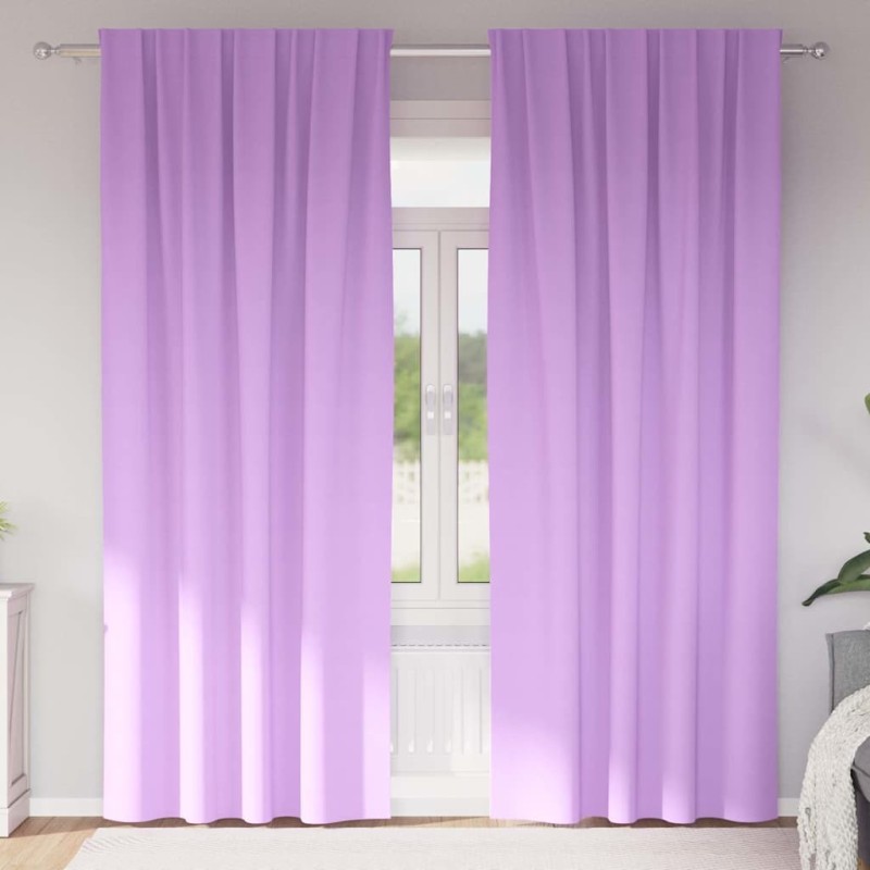 Rideaux occultants avec anneaux 2 pcs Violet 225 x 140 cm 556133556133