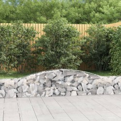 Paniers à gabions arqués 5 pcs 400x30x40/60 cm Fer galvanisé 556134556134