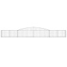 Paniers à gabions arqués 5 pcs 400x30x40/60 cm Fer galvanisé 556134556134