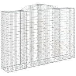 Paniers à gabions arqués 2 pcs 300x50x200/220 cm fer galvanisé 556135556135