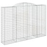 Paniers à gabions arqués 2 pcs 300x50x200/220 cm fer galvanisé 556135556135