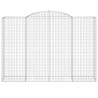 Paniers à gabions arqués 2 pcs 300x50x200/220 cm fer galvanisé 556135556135