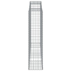 Paniers à gabions arqués 2 pcs 300x50x200/220 cm fer galvanisé 556135556135