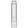 Paniers à gabions arqués 2 pcs 300x50x200/220 cm fer galvanisé 556135556135