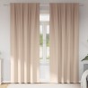 Rideaux occultants avec anneaux 2 pcs Taupe 245 x 140 cm 556136556136