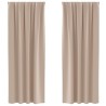 Rideaux occultants avec anneaux 2 pcs Taupe 245 x 140 cm 556136556136