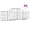 Paniers à gabions arqués 8 pcs 200x50x60/80 cm Fer galvanisé 556137556137