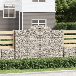 Paniers à gabions arqués 4 pcs 200x50x140/160 cm Fer galvanisé 556138556138