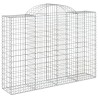 Paniers à gabions arqués 4 pcs 200x50x140/160 cm Fer galvanisé 556138556138