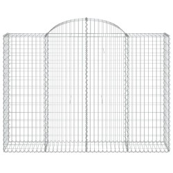 Paniers à gabions arqués 4 pcs 200x50x140/160 cm Fer galvanisé 556138556138