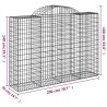 Paniers à gabions arqués 4 pcs 200x50x140/160 cm Fer galvanisé 556138556138