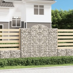 Paniers à gabions arqués 4 pcs 200x50x180/200 cm Fer galvanisé 556139556139