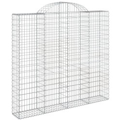 Paniers à gabions arqués 4 pcs 200x50x180/200 cm Fer galvanisé 556139556139