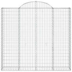 Paniers à gabions arqués 4 pcs 200x50x180/200 cm Fer galvanisé 556139556139