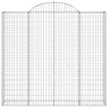 Paniers à gabions arqués 4 pcs 200x50x180/200 cm Fer galvanisé 556139556139