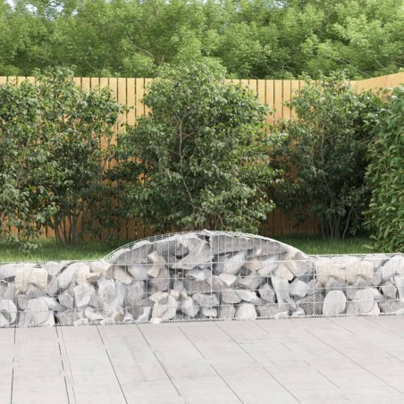 Paniers à gabions arqués 7 pcs 300x30x40/60 cm fer galvanisé 556141556141