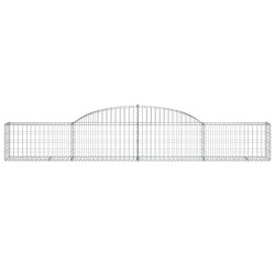 Paniers à gabions arqués 7 pcs 300x30x40/60 cm fer galvanisé 556141556141