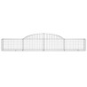 Paniers à gabions arqués 7 pcs 300x30x40/60 cm fer galvanisé 556141556141