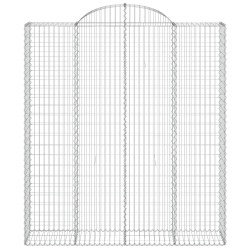 Paniers à gabions arqués 3 pcs 200x50x220/240 cm Fer galvanisé 556143556143