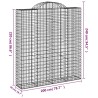 Paniers à gabions arqués 3 pcs 200x50x220/240 cm Fer galvanisé 556143556143