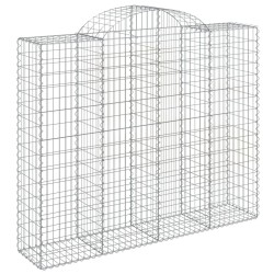 Paniers à gabions arqués 4 pcs 200x50x160/180 cm Fer galvanisé 556146556146