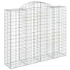 Paniers à gabions arqués 4 pcs 200x50x160/180 cm Fer galvanisé 556146556146