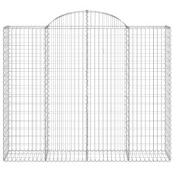 Paniers à gabions arqués 4 pcs 200x50x160/180 cm Fer galvanisé 556146556146