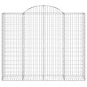 Paniers à gabions arqués 4 pcs 200x50x160/180 cm Fer galvanisé 556146556146