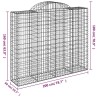 Paniers à gabions arqués 4 pcs 200x50x160/180 cm Fer galvanisé 556146556146