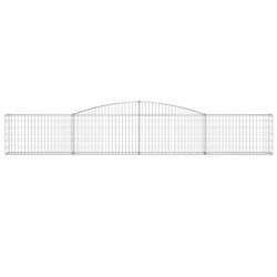 Paniers à gabions arqués 5 pcs 400x30x60/80 cm Fer galvanisé 556147556147