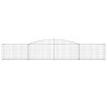 Paniers à gabions arqués 5 pcs 400x30x60/80 cm Fer galvanisé 556147556147
