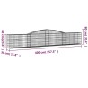 Paniers à gabions arqués 5 pcs 400x30x60/80 cm Fer galvanisé 556147556147