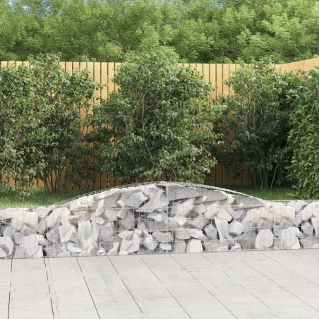 Paniers à gabions arqués 6 pcs 400x30x40/60 cm Fer galvanisé 556148556148