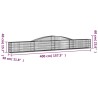 Paniers à gabions arqués 6 pcs 400x30x40/60 cm Fer galvanisé 556148556148