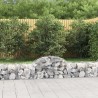 Paniers à gabions arqués 10 pcs 200x50x40/60 cm fer galvanisé 556149556149