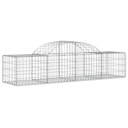Paniers à gabions arqués 10 pcs 200x50x40/60 cm fer galvanisé 556149556149
