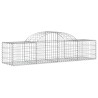 Paniers à gabions arqués 10 pcs 200x50x40/60 cm fer galvanisé 556149556149