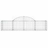 Paniers à gabions arqués 10 pcs 200x50x40/60 cm fer galvanisé 556149556149