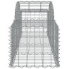 Paniers à gabions arqués 10 pcs 200x50x40/60 cm fer galvanisé 556149556149