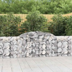 Paniers à gabions arqués 5 pcs 300x30x80/100 cm fer galvanisé 556150556150