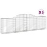 Paniers à gabions arqués 5 pcs 300x30x80/100 cm fer galvanisé 556150556150