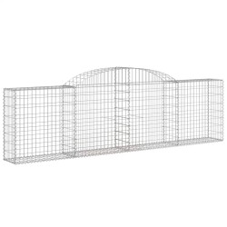Paniers à gabions arqués 5 pcs 300x30x80/100 cm fer galvanisé 556150556150