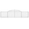 Paniers à gabions arqués 6 pcs 300x30x60/80 cm Fer galvanisé 556151556151
