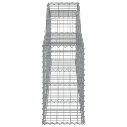 Paniers à gabions arqués 6 pcs 300x30x60/80 cm Fer galvanisé 556151556151