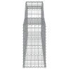 Paniers à gabions arqués 6 pcs 300x30x60/80 cm Fer galvanisé 556151556151