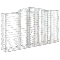Paniers à gabions arqués 3 pcs 300x50x160/180 cm fer galvanisé 556152556152